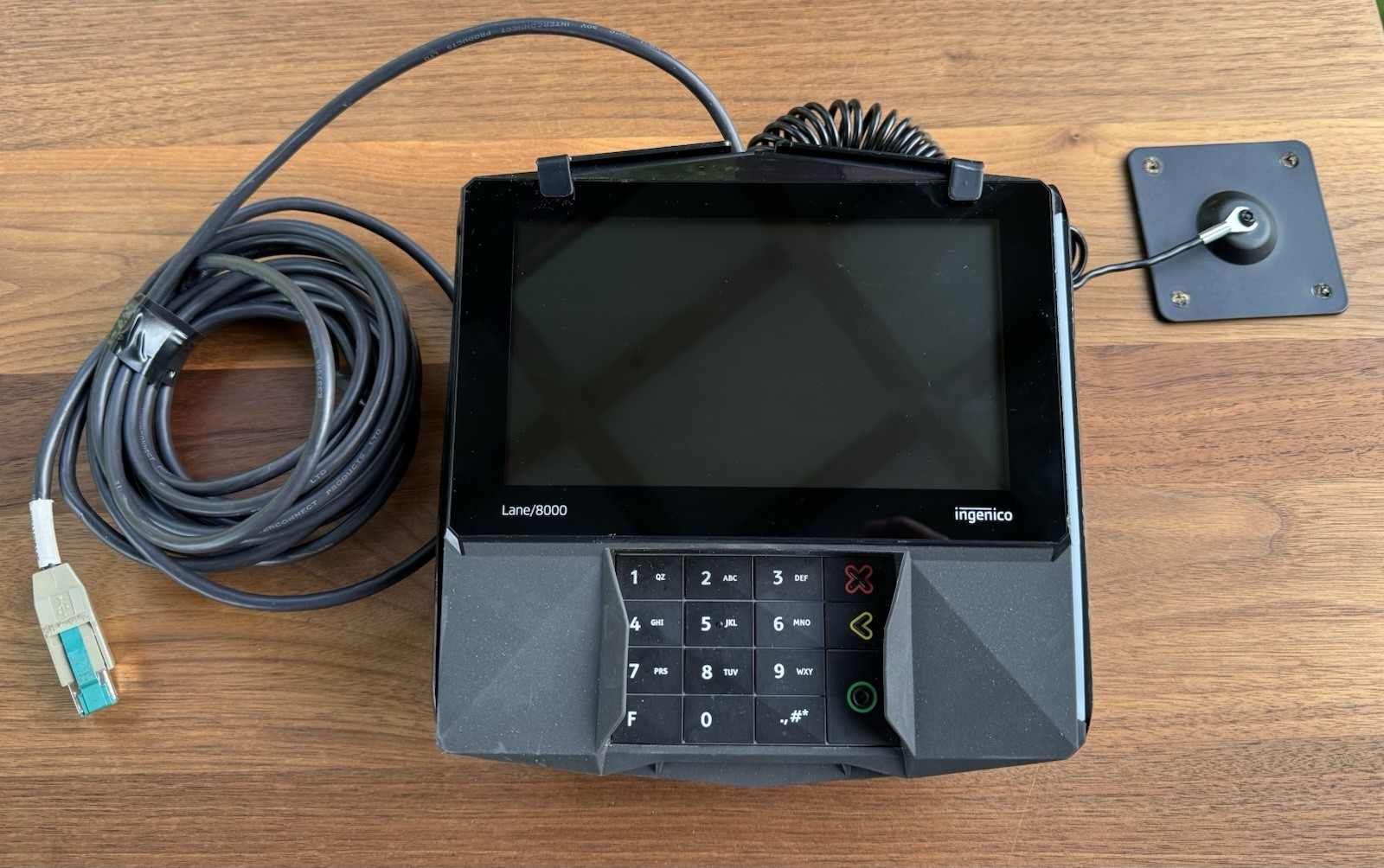 Ingenico Lane 8000 LAN800-USSCN30A Credit Card Terminal Havis Mount - Untested