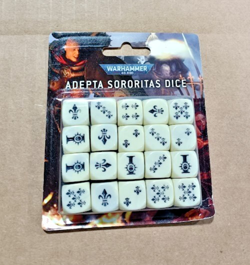 ⚔️WARHAMMER 40K - ADEPTA SORORITAS - SISTERS OF BATTLE - D6 DICE - NIB ⚔️