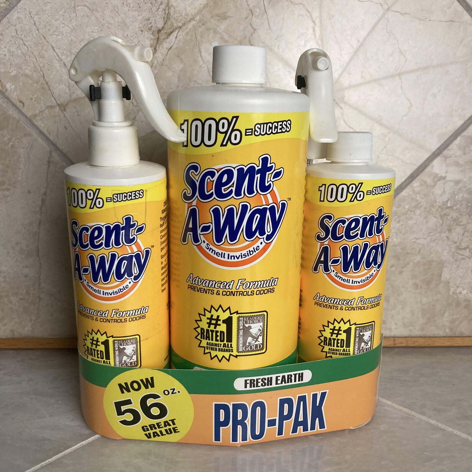 Hunters Specialties Scent-A-Way Max Spray Odorless, (2) 12 oz & (1) 32 oz