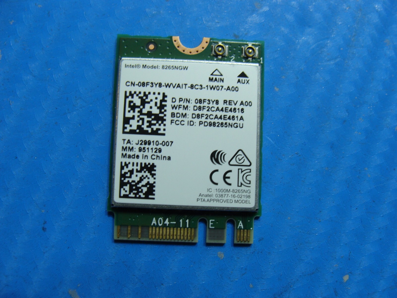 Dell Latitude 5590 15.6" Genuine Laptop WiFi Wireless Card 8265NGW 8F3Y8
