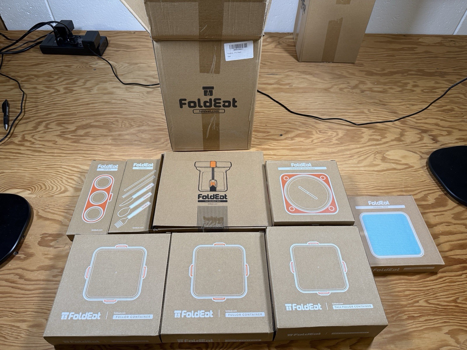 FoldEat Complete Bundle + Tall Container Add-On | Black & Grey Mat | NEW Unused