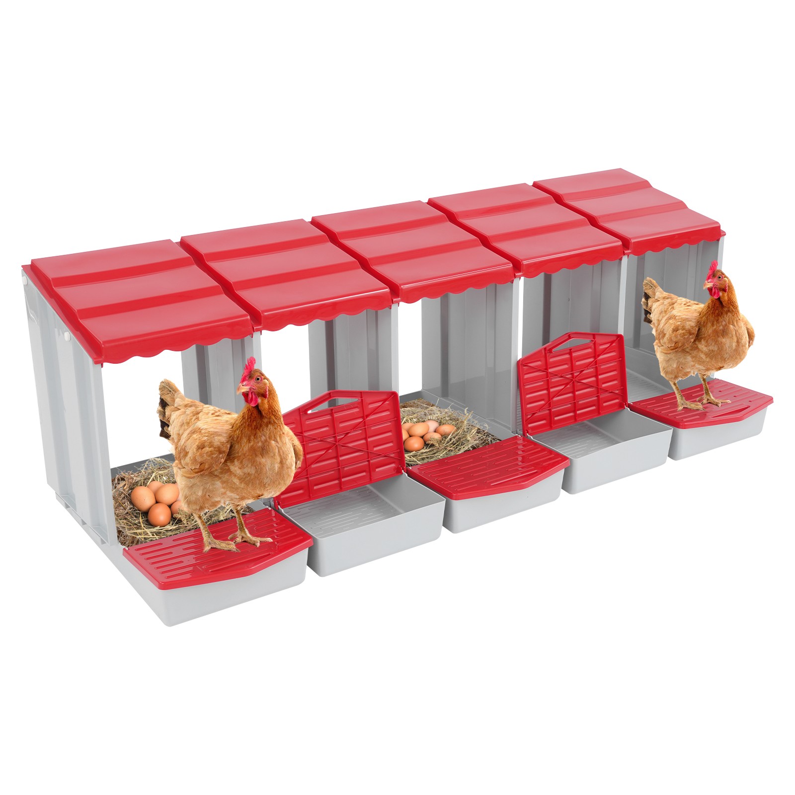 Chicken Nesting Box 10 Compartment Metal Easy Collection Cleaning W/Bracket Legs