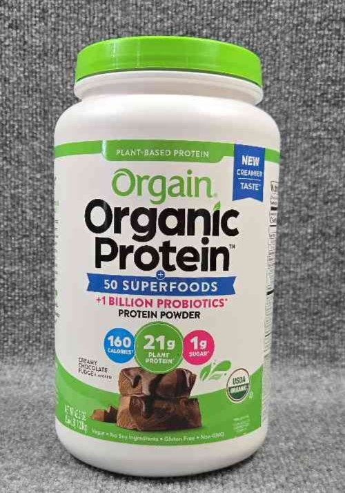 Orgain Organic Protein Powder 50 Superfoods Choc Fudge Vegan 42.3 oz exp 12/26