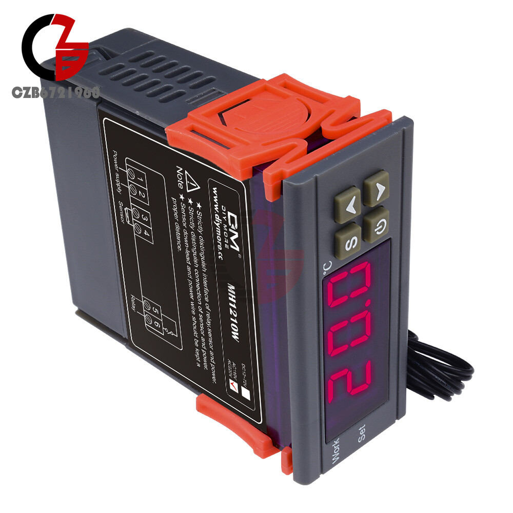 MH1210W  90~250V 10A Temperature Controller Sensor Thermostat -50~110℃ w/ Sensor