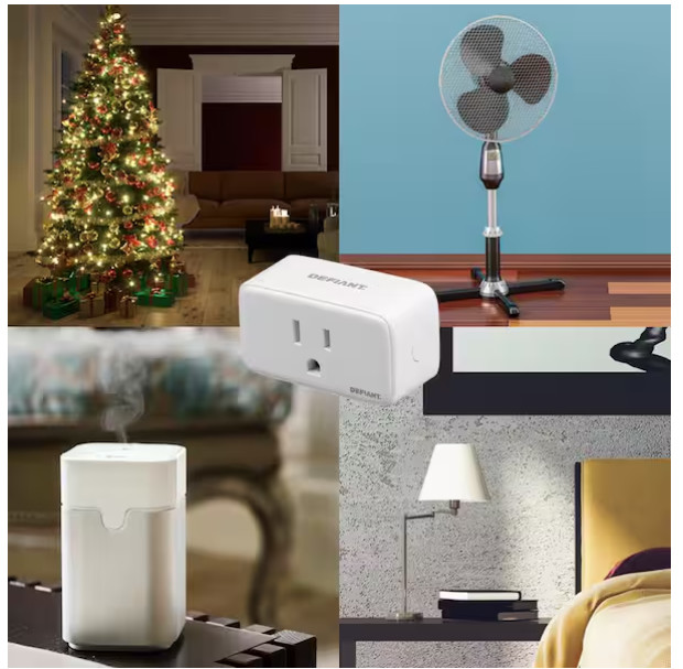 Volt Indoor Smart Plug & Timer Wi-Fi Bluetooth Single Outlet Powered by Hubspace