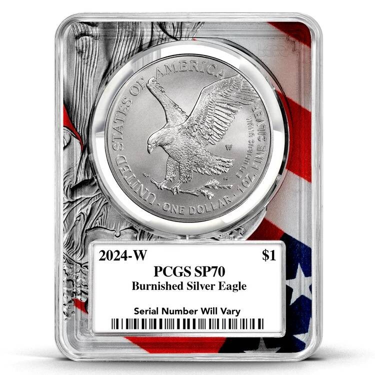 2024W Ultra Breaks HEATWAVE Silver Eagle Burnished PCGS SP70 Coin Mystery Pack