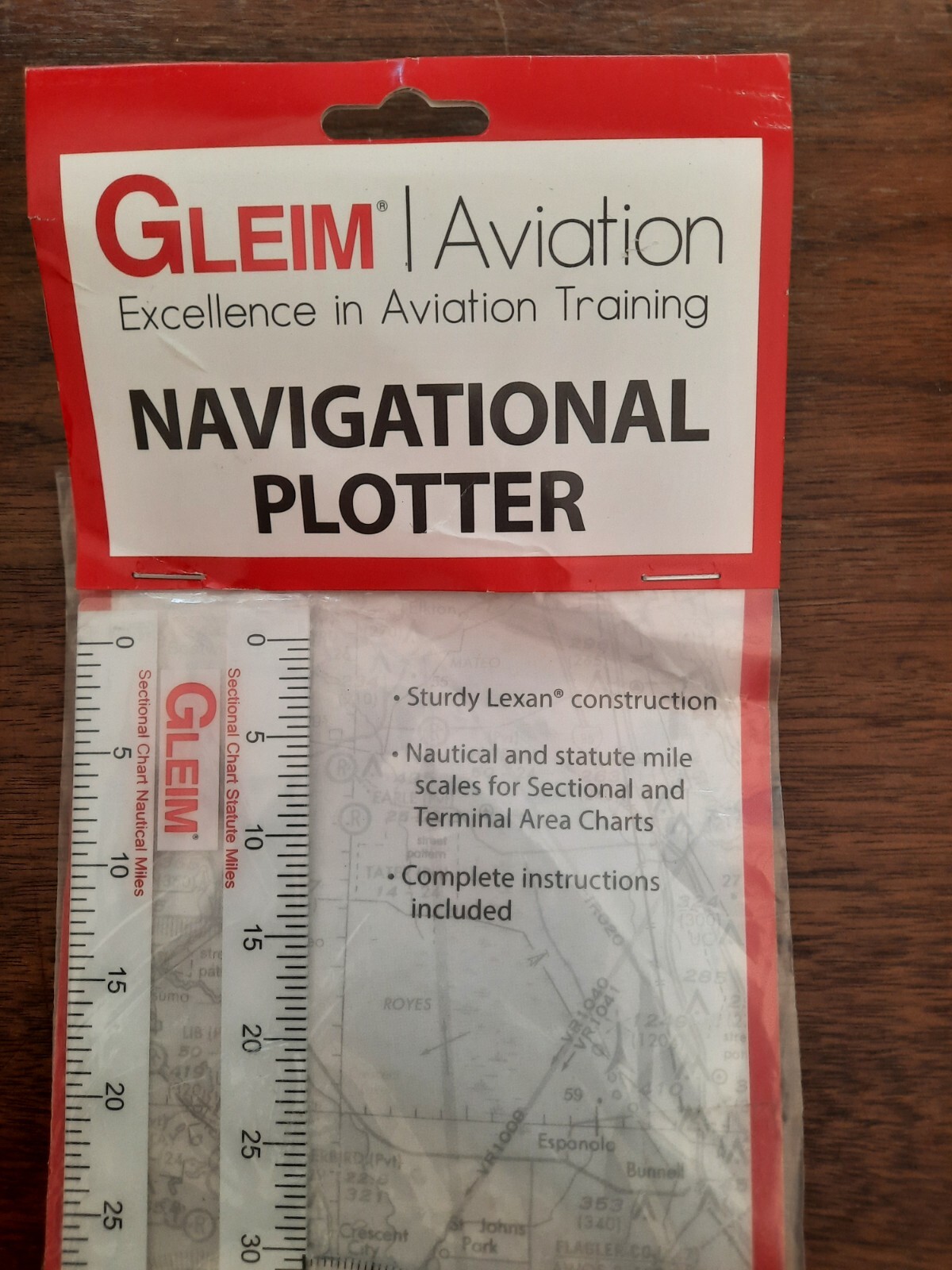 Gleim Navigational Plotter | Sectional & TAC Scale | Statute & Nautical Scales