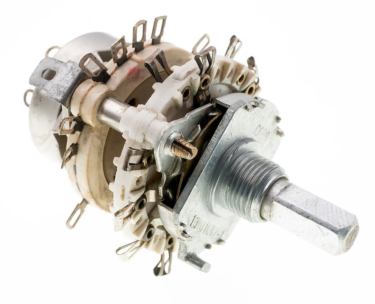 Rotary Switch , 3-Wafer 6-Position, 1/4" Shaft, 45 Deg/Pos