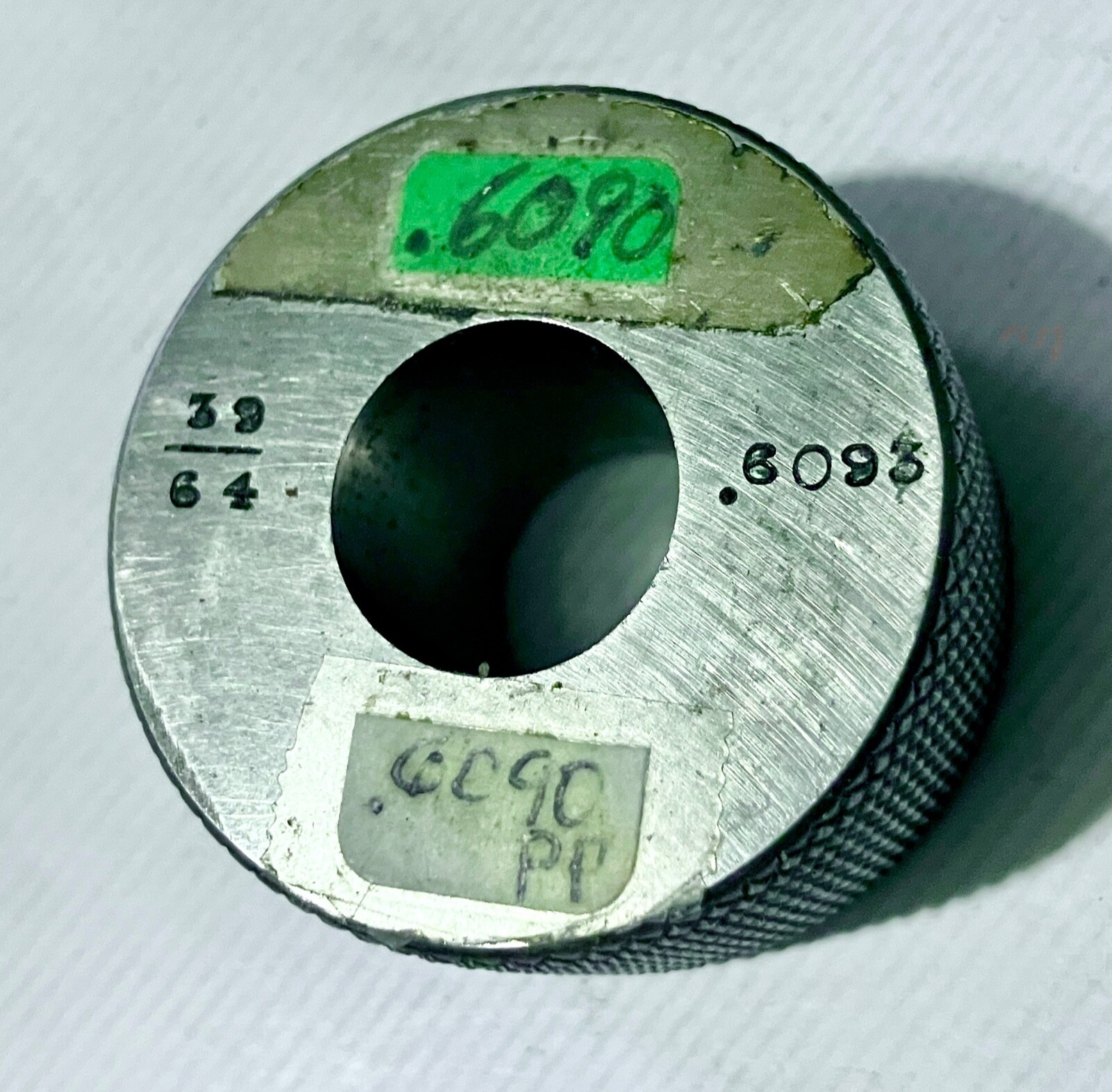 .6090" Bore Setting Ring Gage 39/64 Undersize -.0003