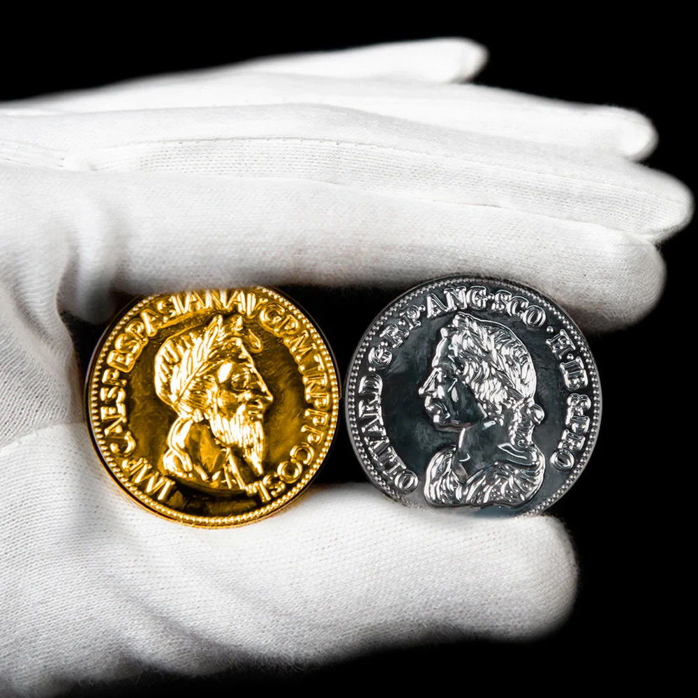 Gold and Silver Magic Coins Magic Mentalism Tricks