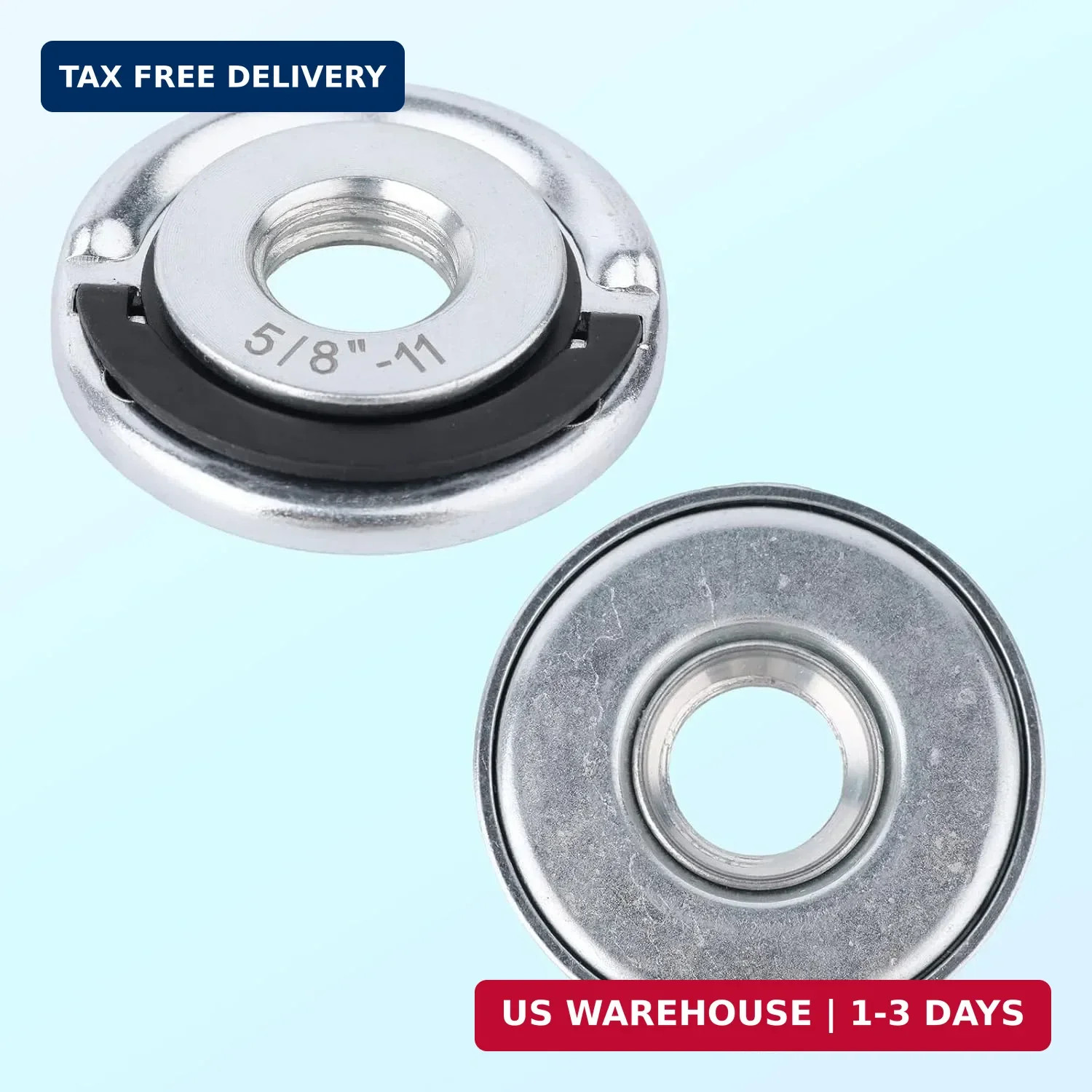 2pcs 5/8"-11 Thread Angle Grinder Flange Nuts, Metal Quick Lock Angle Grinder Nu