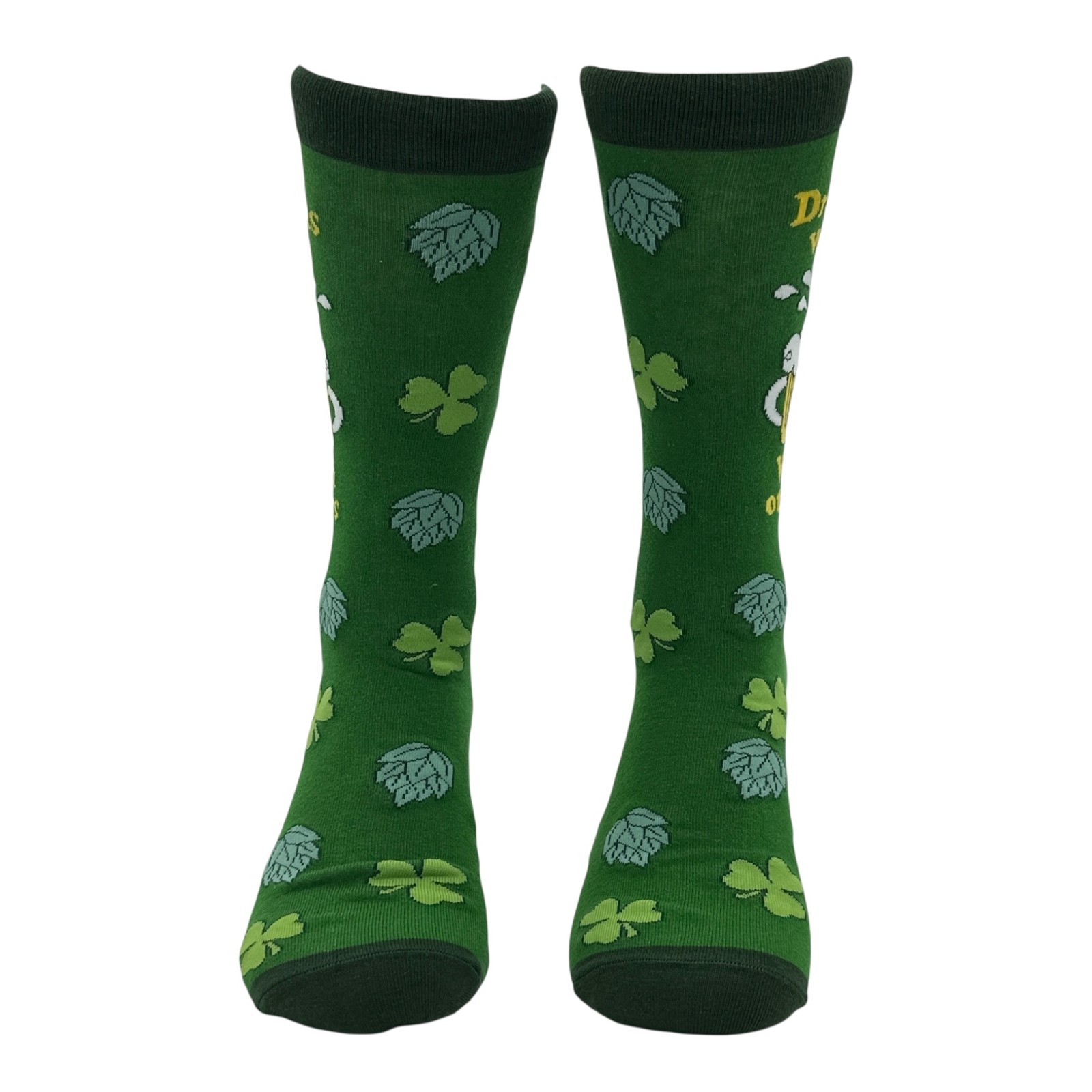 Drinks Well With Others Socks Funny Sarcastic St Patricks Day Graphic Novelty