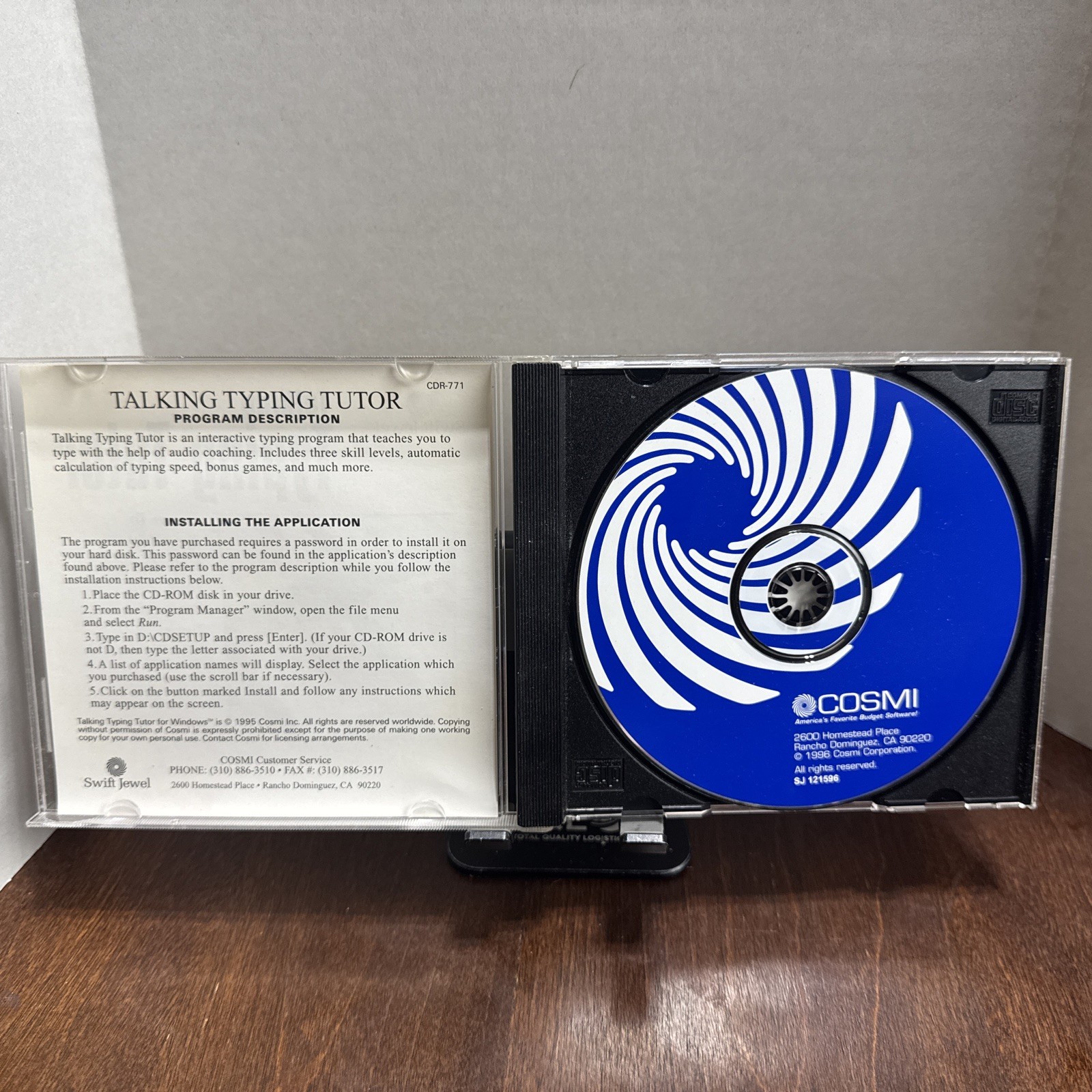 VTG Talking Typing Tutor Typing CD Roms Windows 95 3.1 - WINDOWS ROM 1996