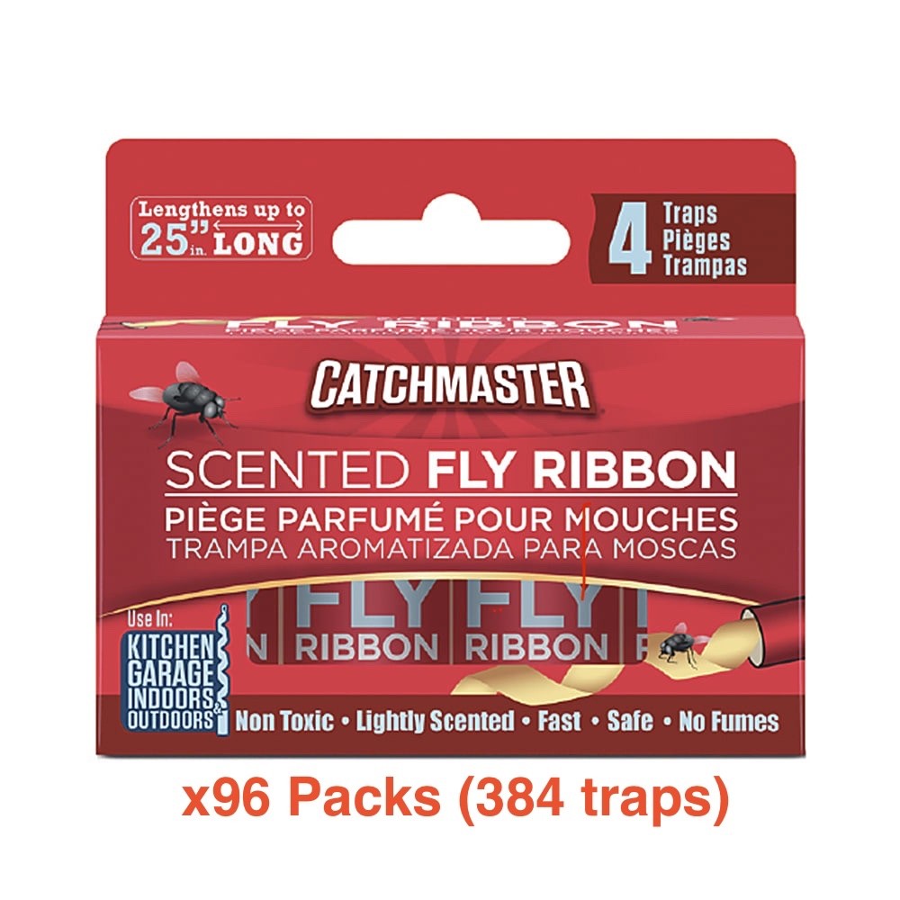 Wholesale NEW Scented Bug & Fly Ribbon by Catchmaster 96 Packs 384 Rolls