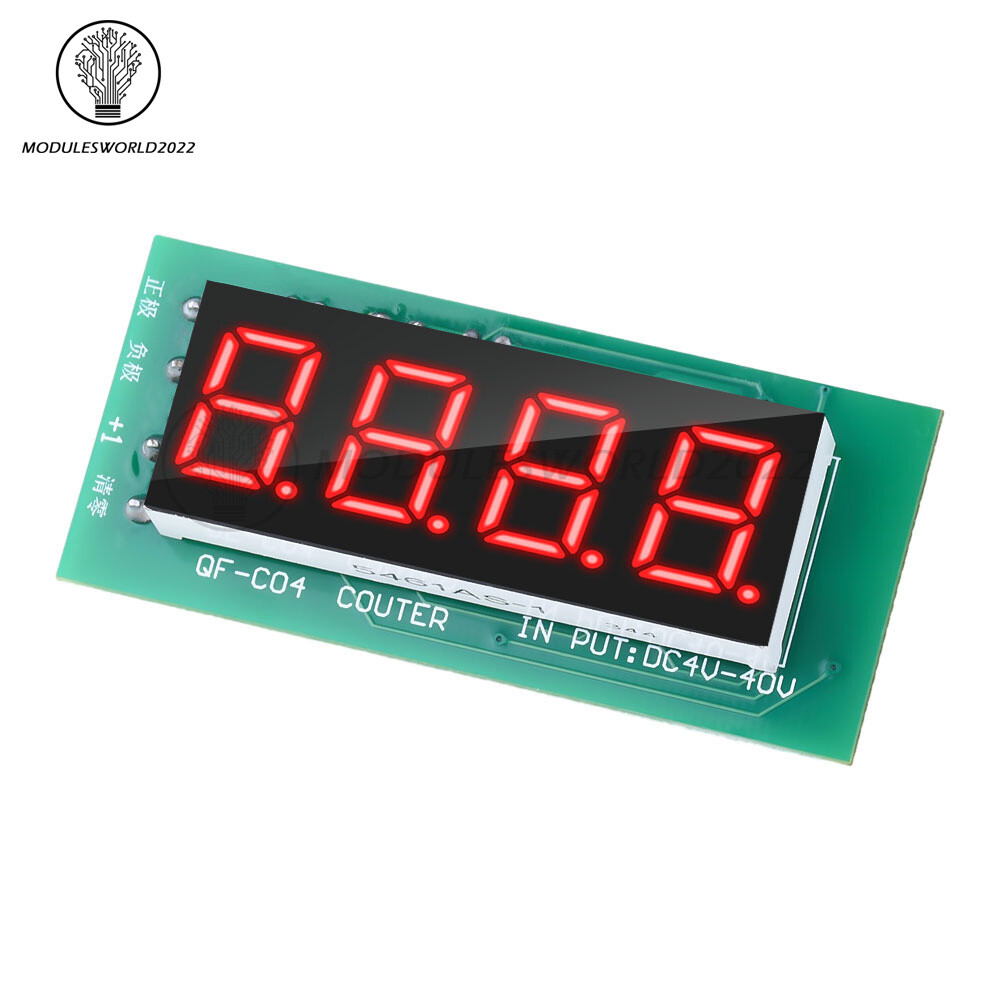 DC4-40V Digital Display 4-bit 0-9999 Counter Module with Data Memory Function