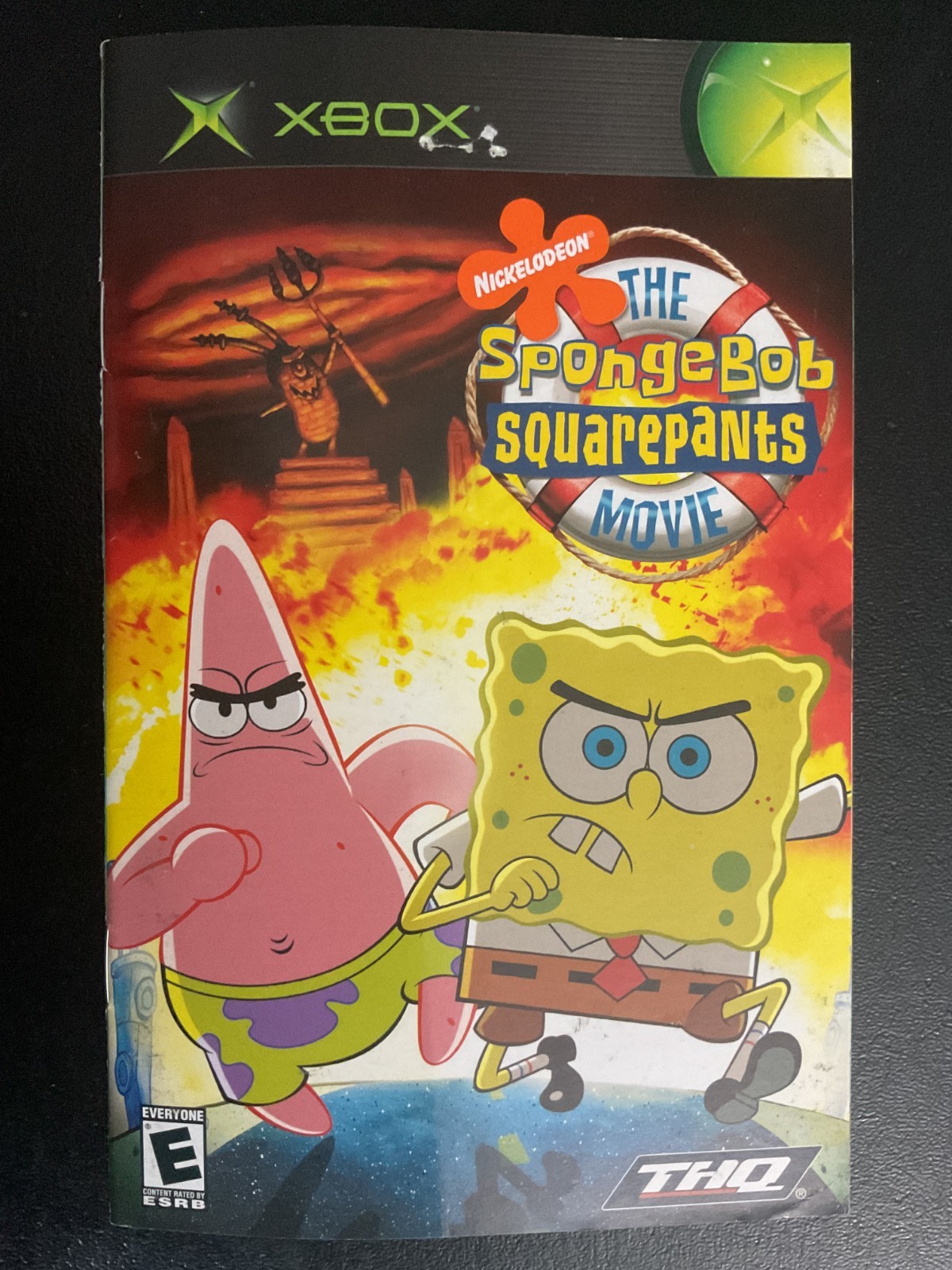 Spongebob Squarepants Movie Microsoft Original XBOX Instruction Manual Only