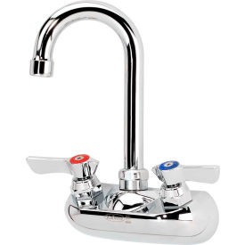 Krowne 10-400L - Silver Series 4"" Center Wall Mount Faucet 3-1/2"" Gooseneck