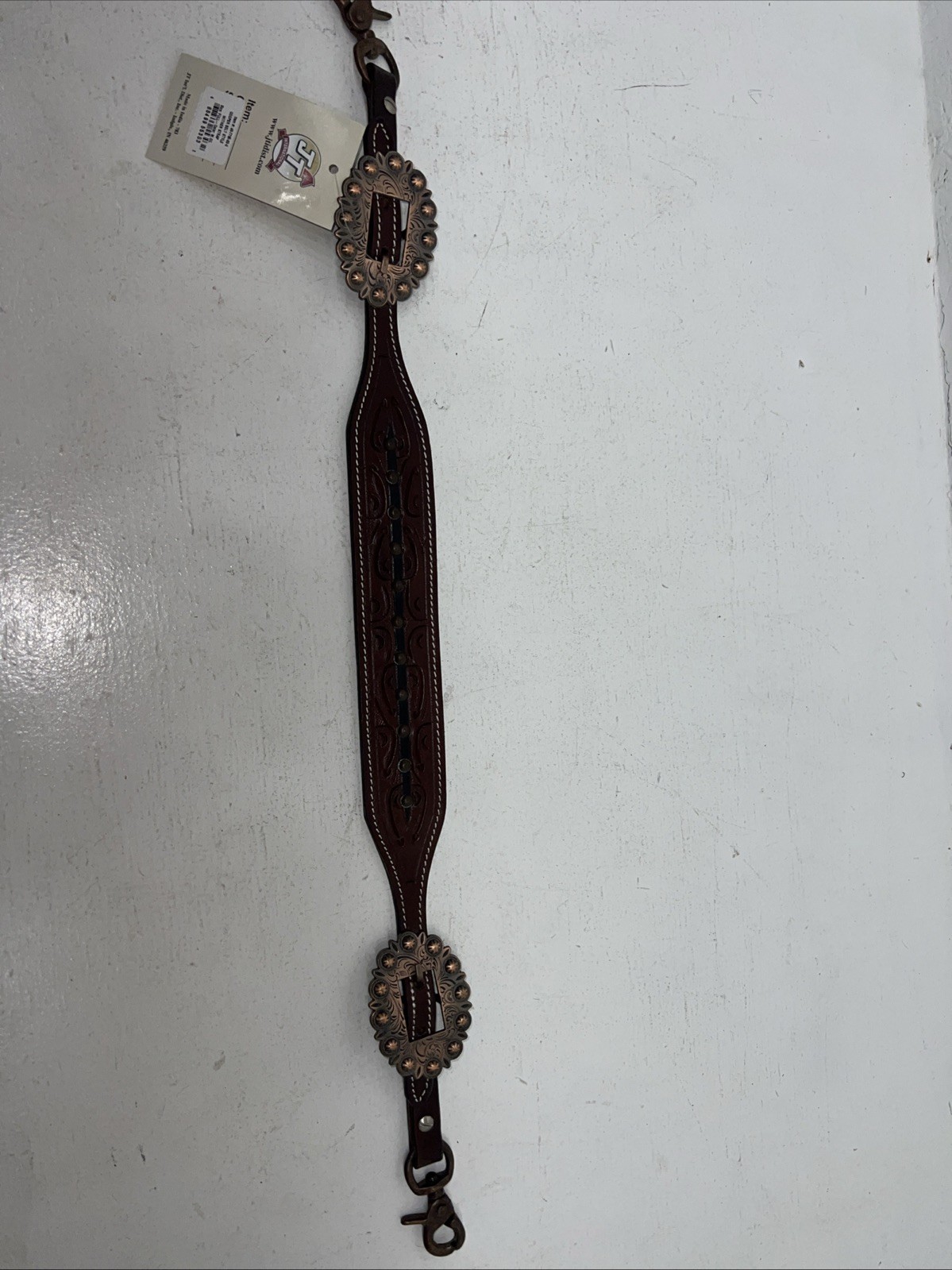New Tough 1 Brown Leather Tooled Whither Strap #45-7768 F-500