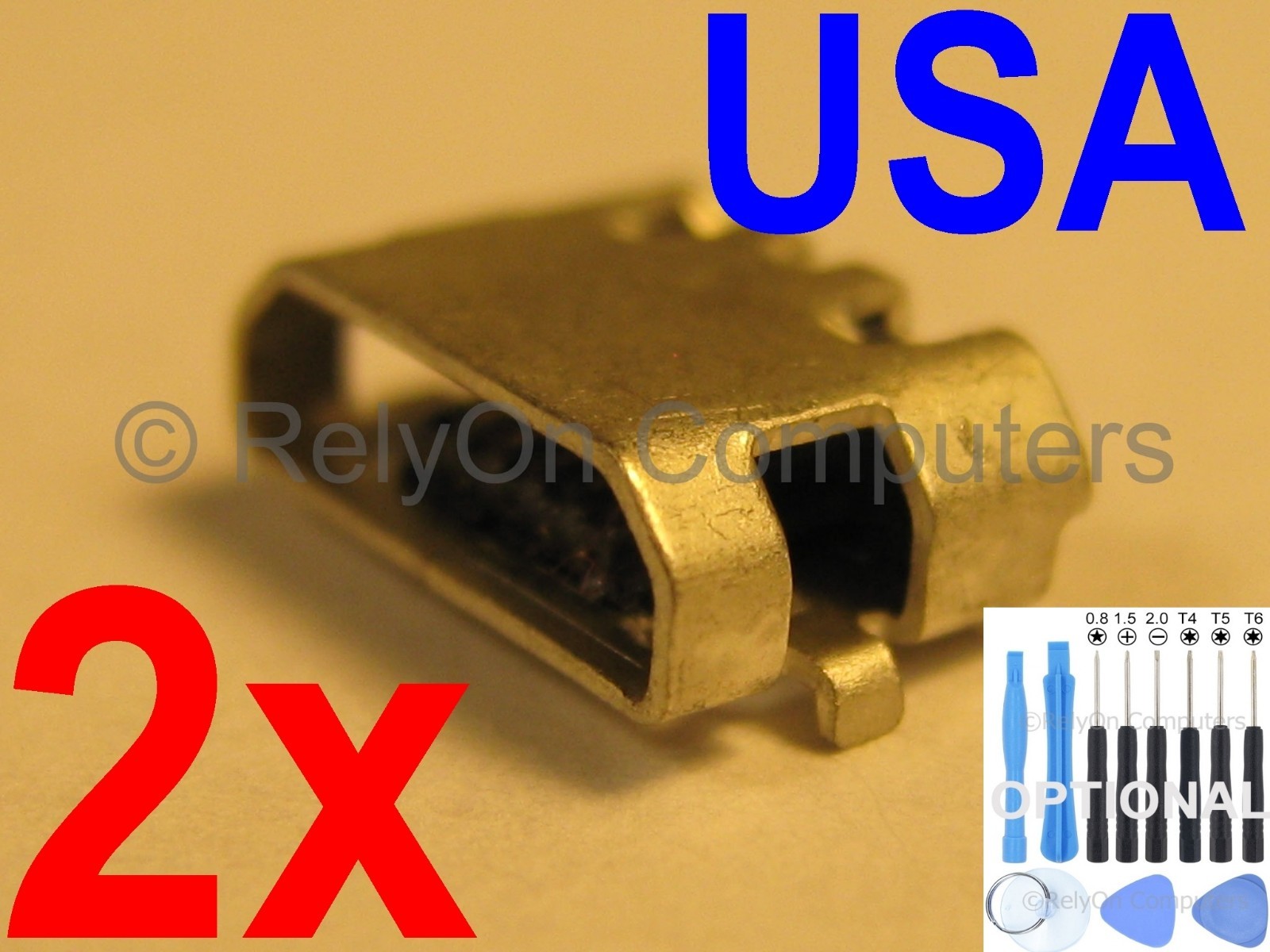 2x Lot of Micro USB Charging Port Charger Sync for Lenovo Tab S8-50F Tablet USA