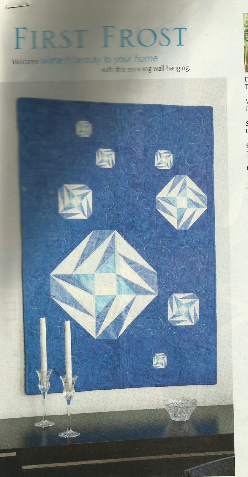 B0051  FIRST FROST WALLHANGING QUILT PATTERN/INSTRUCTIONS