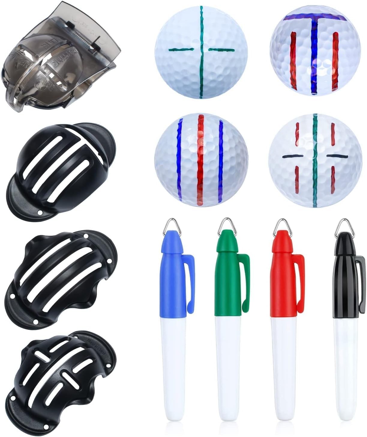 Precision 8 Pack Golf Ball Marker Golf Ball Line Drawing Marker 4Golf Ball Liner