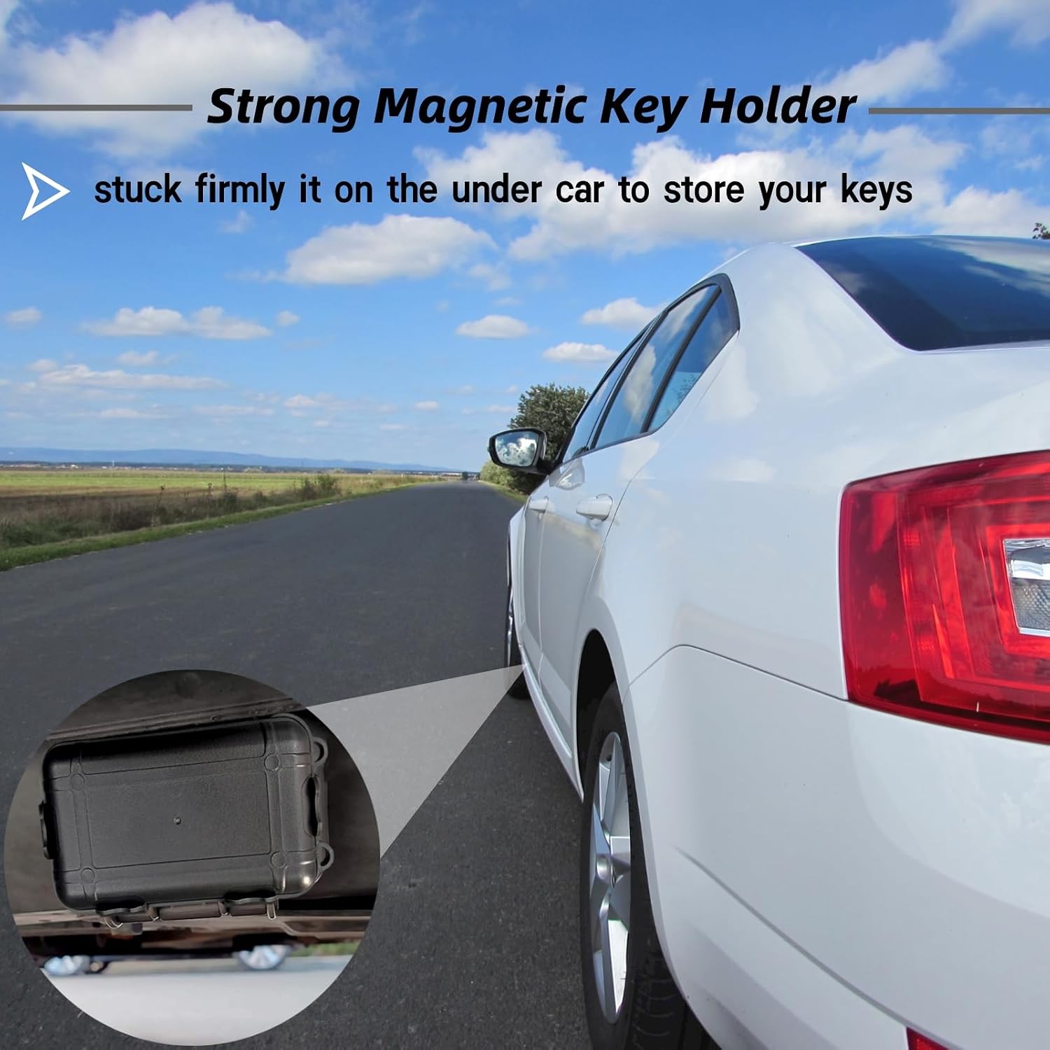2 PCS Magnetic Key Holders Under Car Hide Key Magnetic Box Organizer Storage
