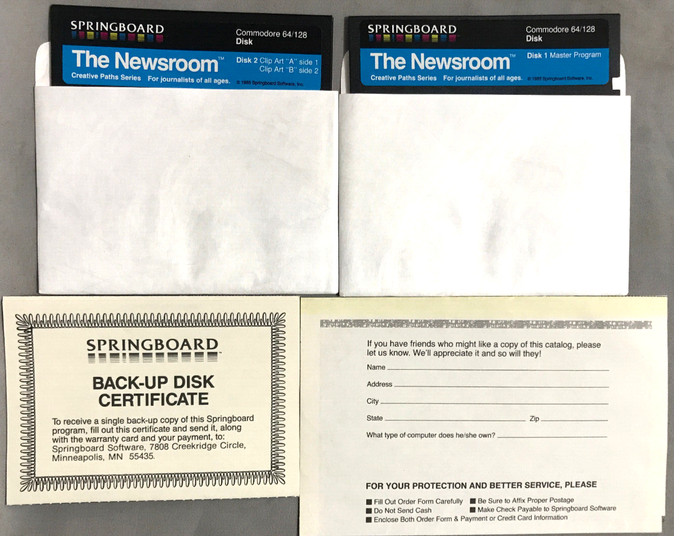 The Newsroom disk Desktop Publishing Program for Commodore 64 Springboard 1985
