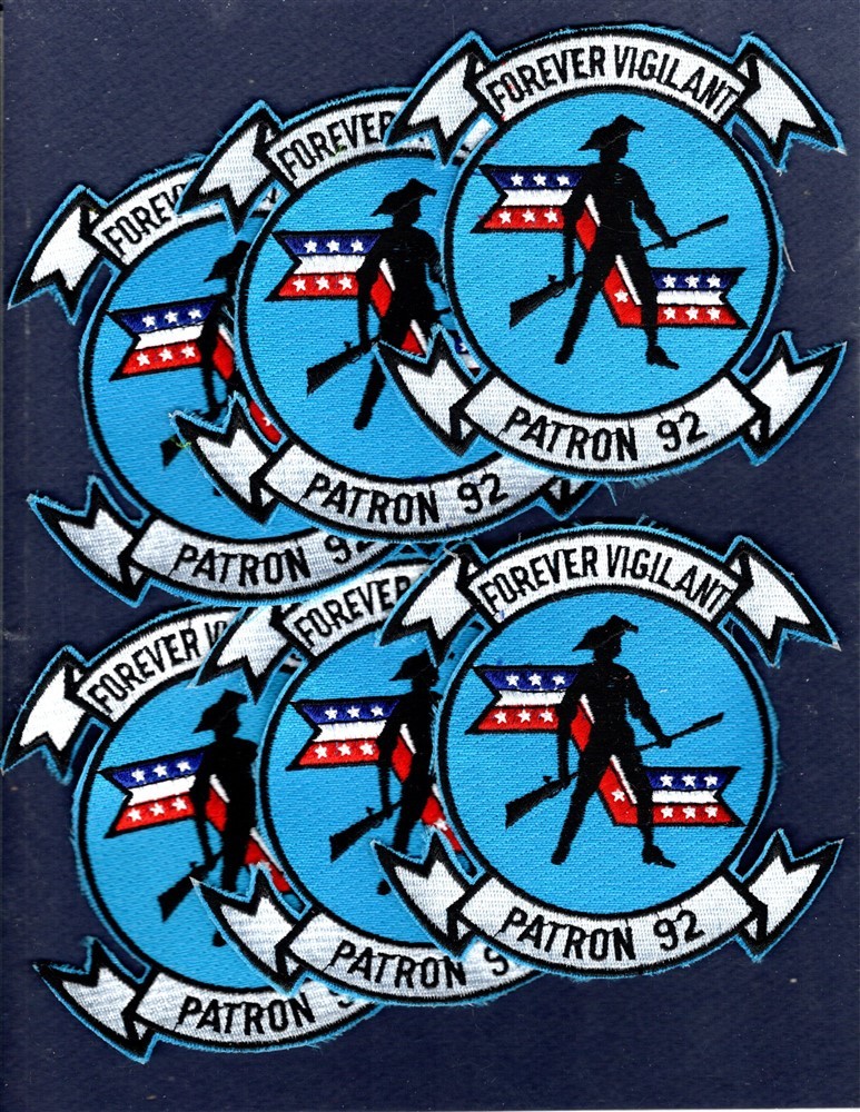 Dealer Lot VP-92 MINUTEMEN P-3 ORION US NAVY Patrol Squadron Patch Set of 6