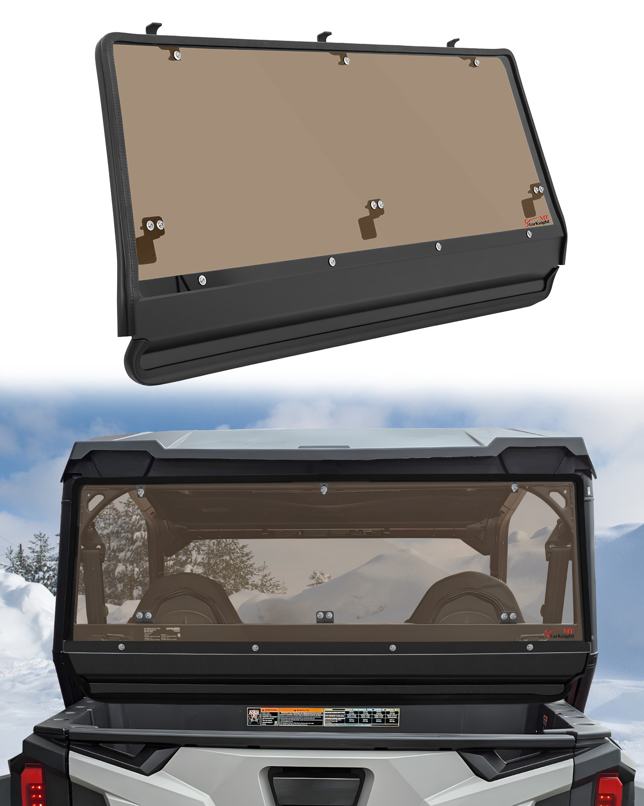 Tinted Windshield Back Window For Polaris General 1000 /4 1000 2016-2024