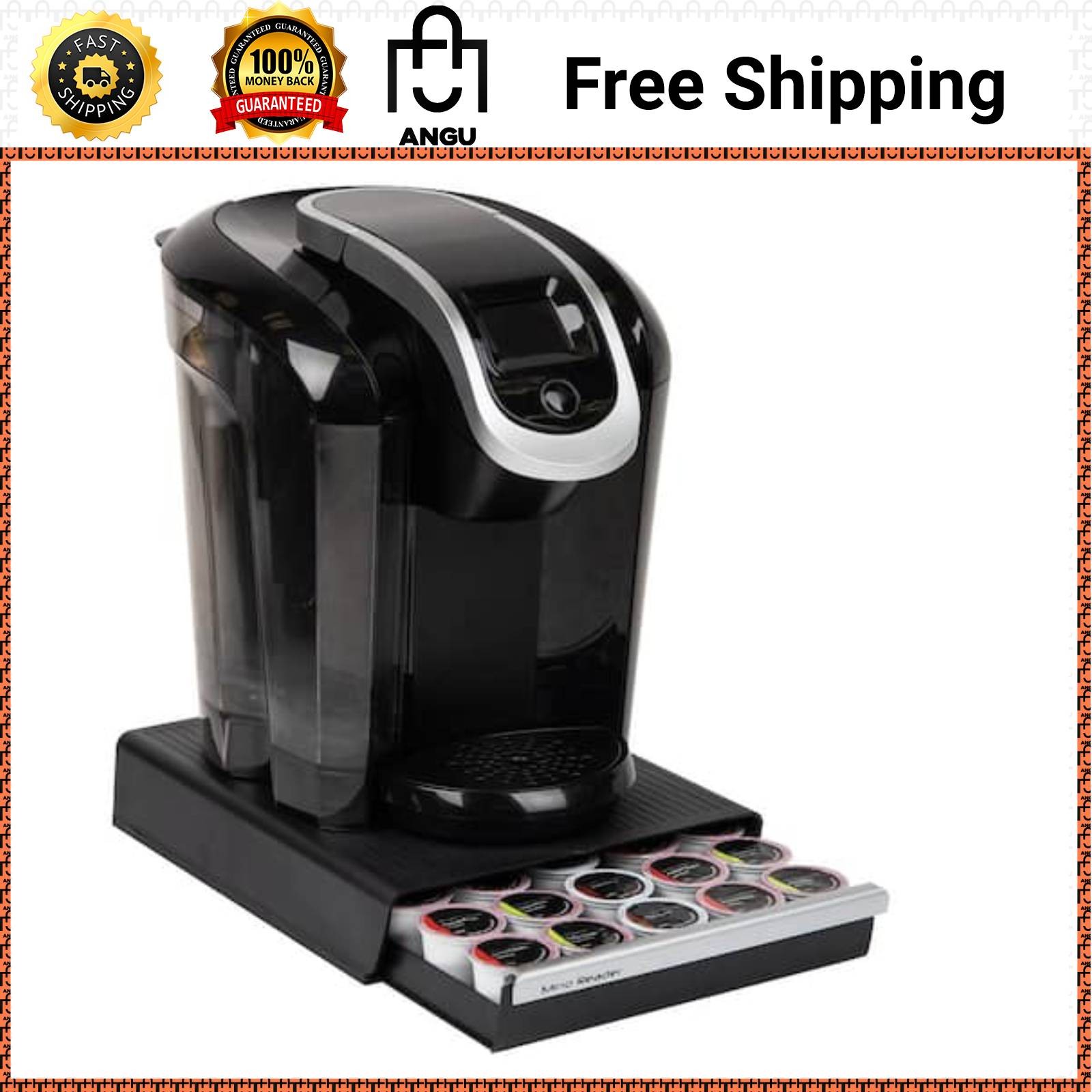 Single Serve Coffee Pod Drawer Organizer 30 Pod Countertop Storage Rack