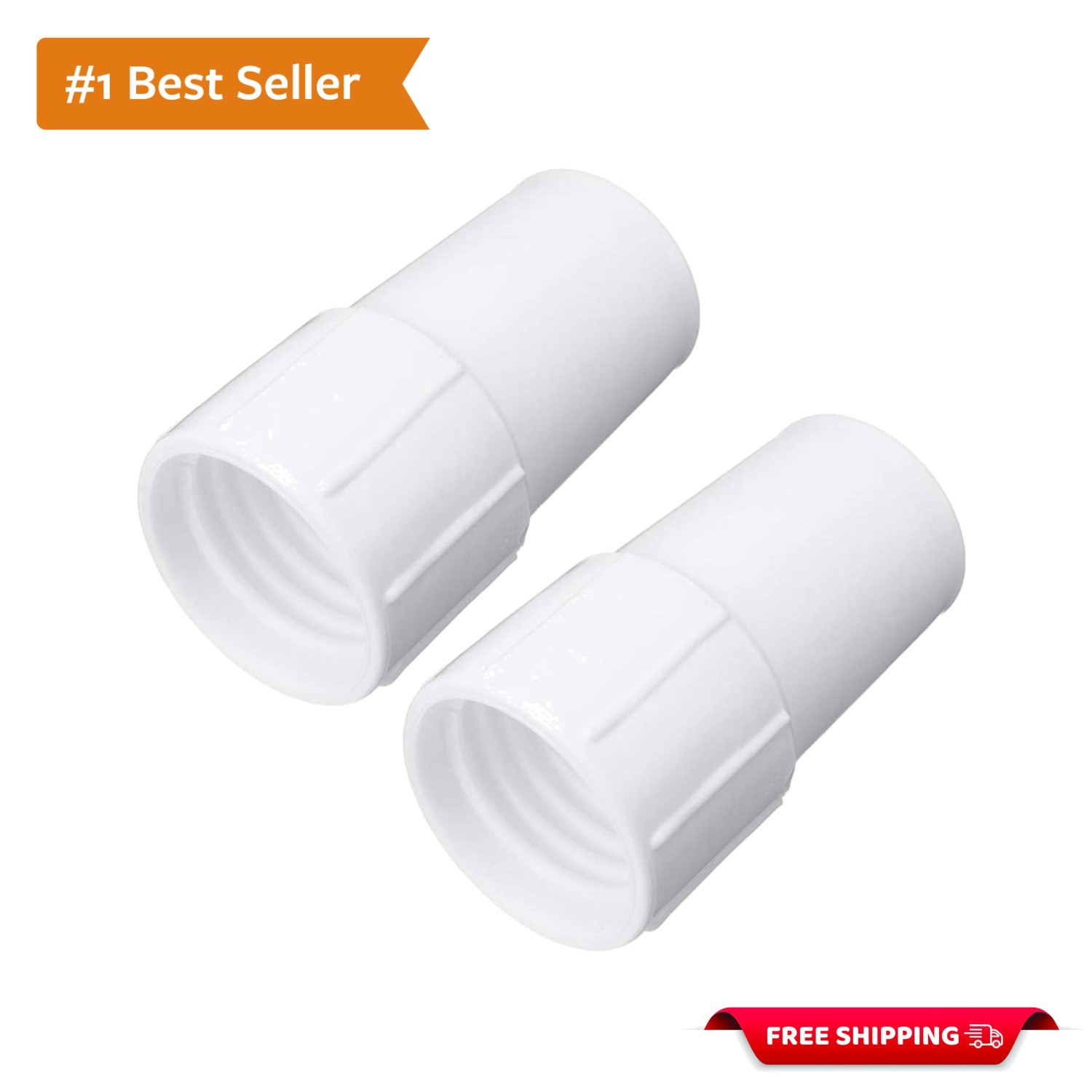 Replacement 1.5 Inch Pool Vacuum Hose Cuff - Strong ABS Construction (2-Pack)