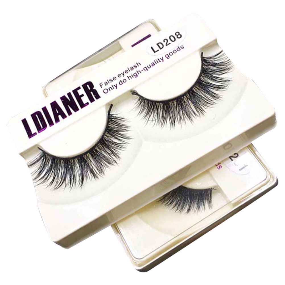 Reusable High-End False Eyelash Black Long Thick Natural Lashes for Makeup