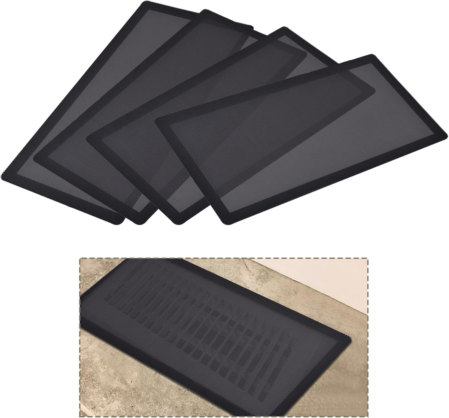 4 Pack Vent Covers for Home Floor, 4.75"x9.5" Weak Magnetic Register Vent Covers