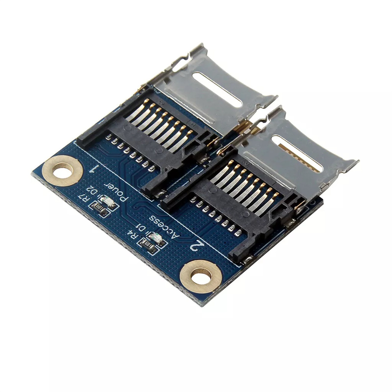 Mini pci-e to 2 TF adapter card USB 2.0 based PCI Express Half-Mini Card