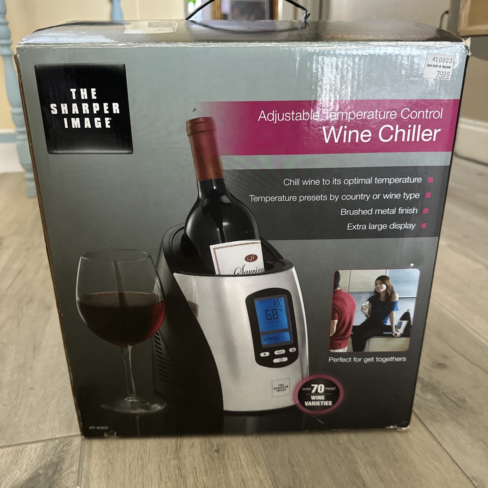 NEW!The Sharper Image Adjustable Temperature Control KP-W400 Single Wine Chiller