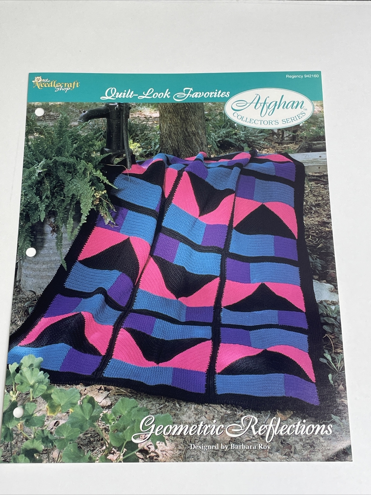 Geometric Reflections Afghan Quilt Look Crochet Pattern Needlecraft Shop