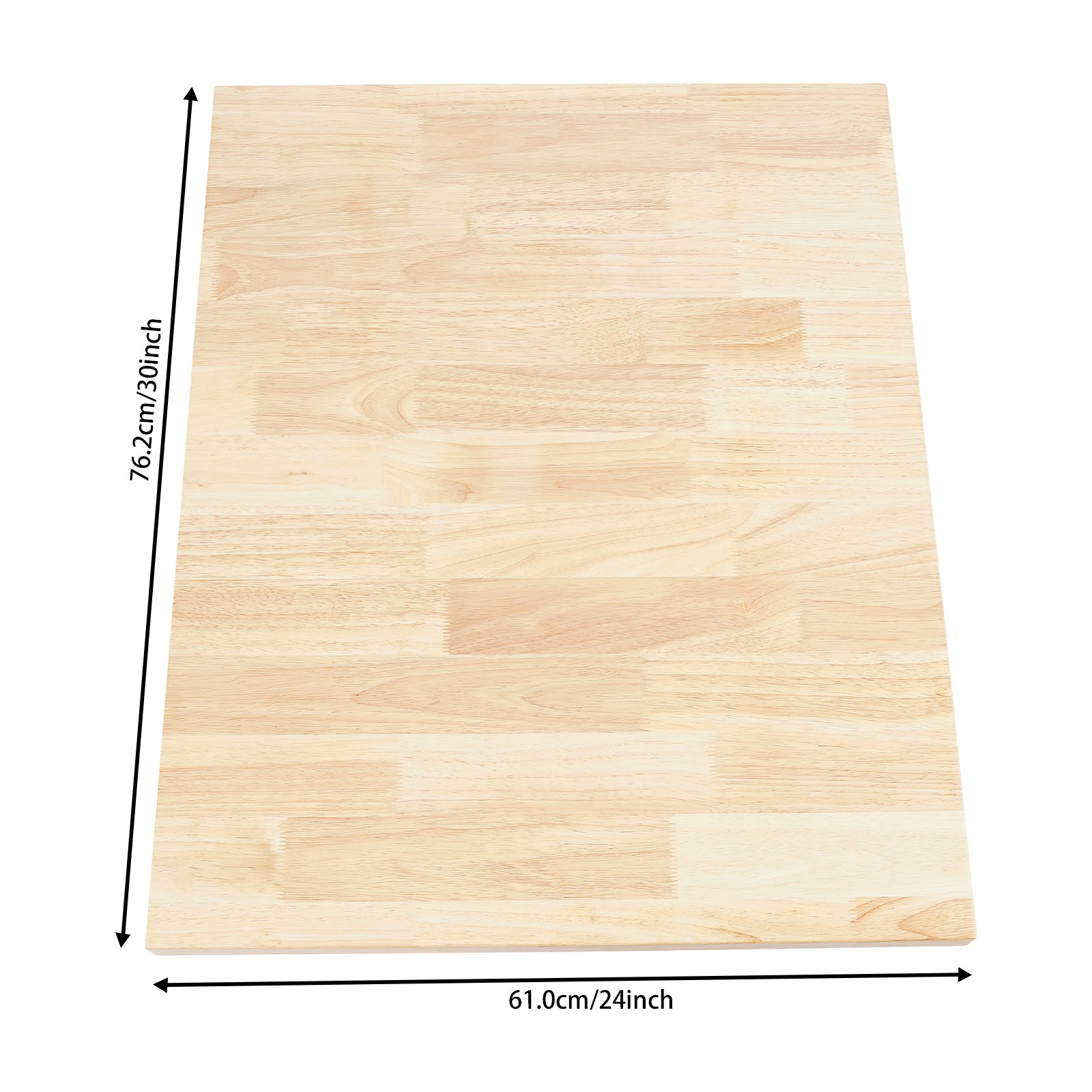 Modern Rectangular Countertop Rubber Wood Countertop Standard Countertop