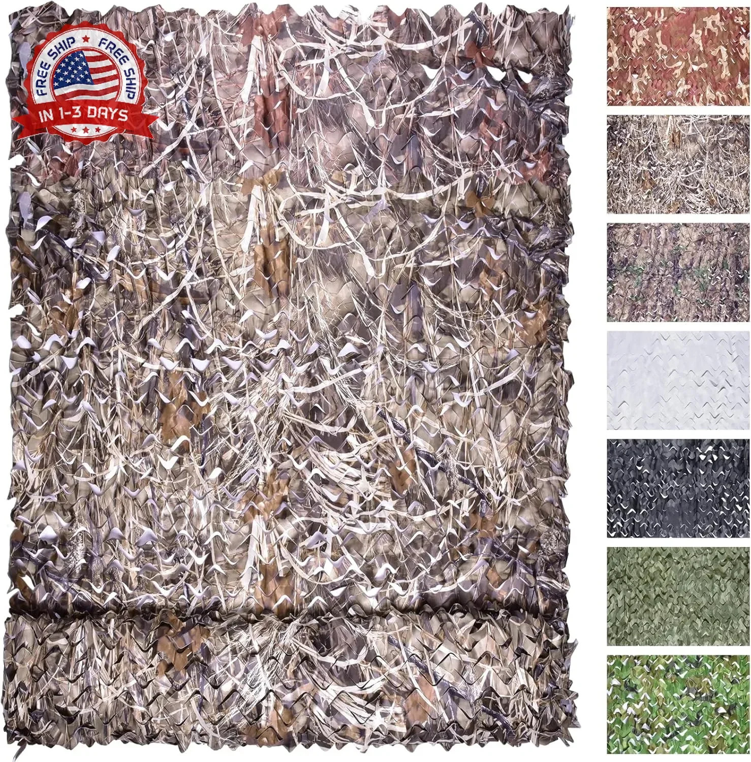 FLYEGO Camo Netting Camouflage Netting, Bulk Roll Mesh Nets Camo Tarp for Huntin