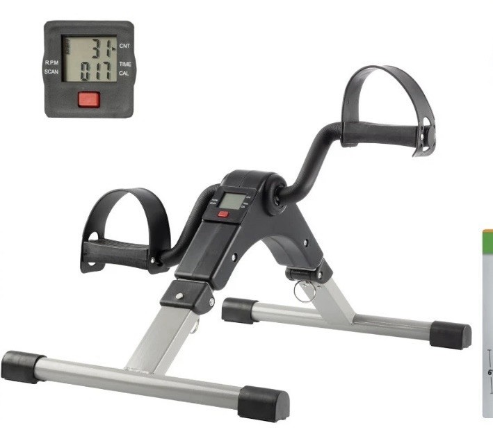 Wakeman Fitness Under Desk Exercise Bike w/ LCD Monitor 80-5113