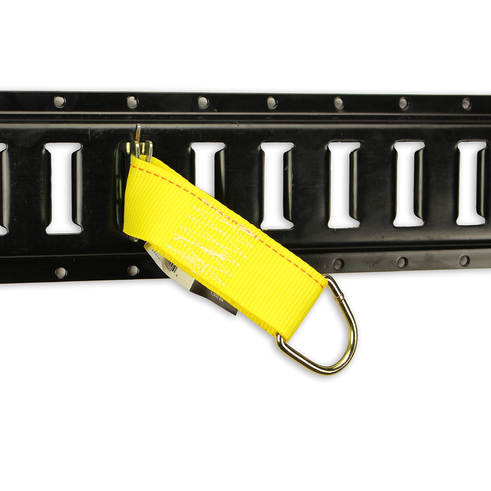 DC Cargo Mall E-Track Rope Tie-Offs, 2" x 6" Tie Down Straps - 4-pack, Yellow