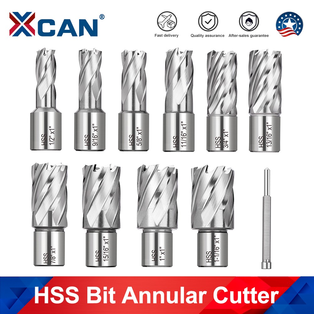 Annular Cutter Set 3/4" Weldon Shank Mag Drill Bits Kit for Magnetic Drill Press