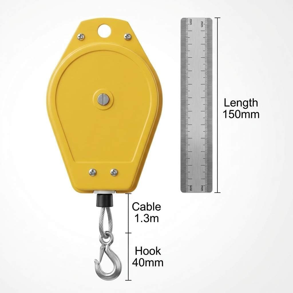 2pcs Spring Balancer 6.6-11lb Retractable Tool Holder Assembly Line Hanger Hooks