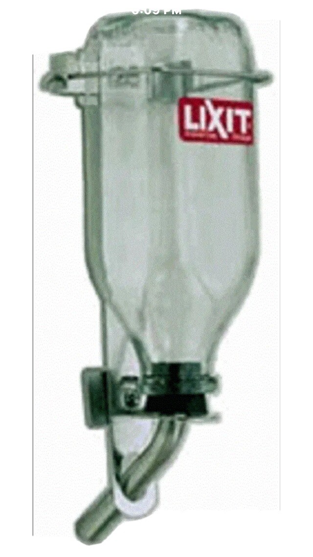 Parrot Small Pet Bird Water Bottle Lixit Glass 16 oz.