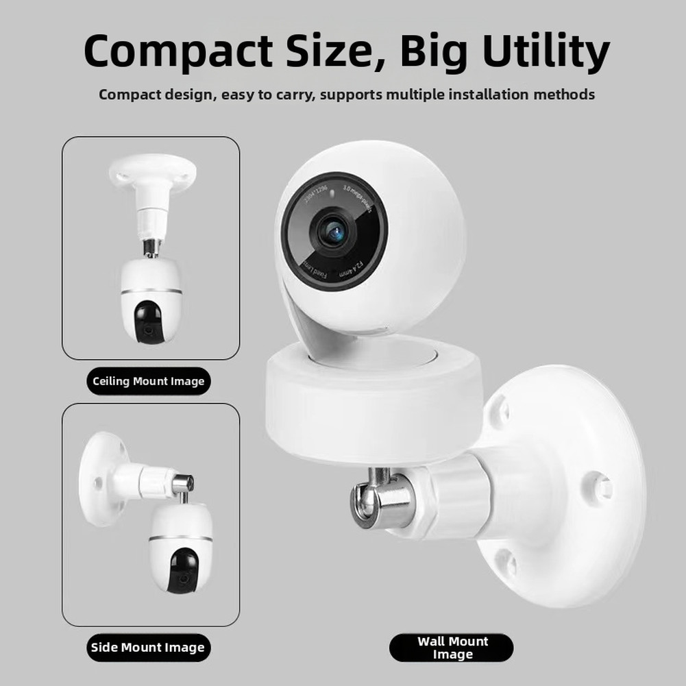 4PCS Wall Mount Bracket for Surveillance Cameras Adjustable Angle ABS Material