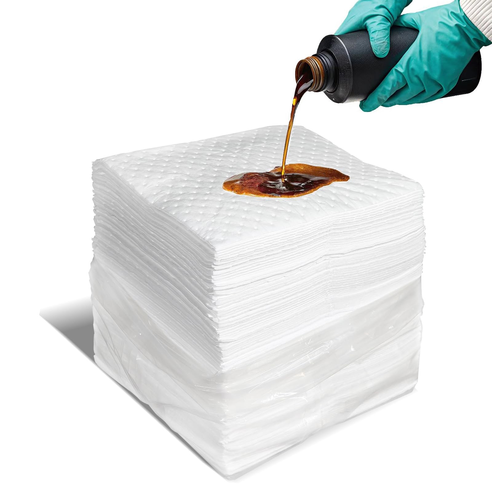 Oil Absorbent Pads Heavy Duty Garage Spill Mat 100 Pack