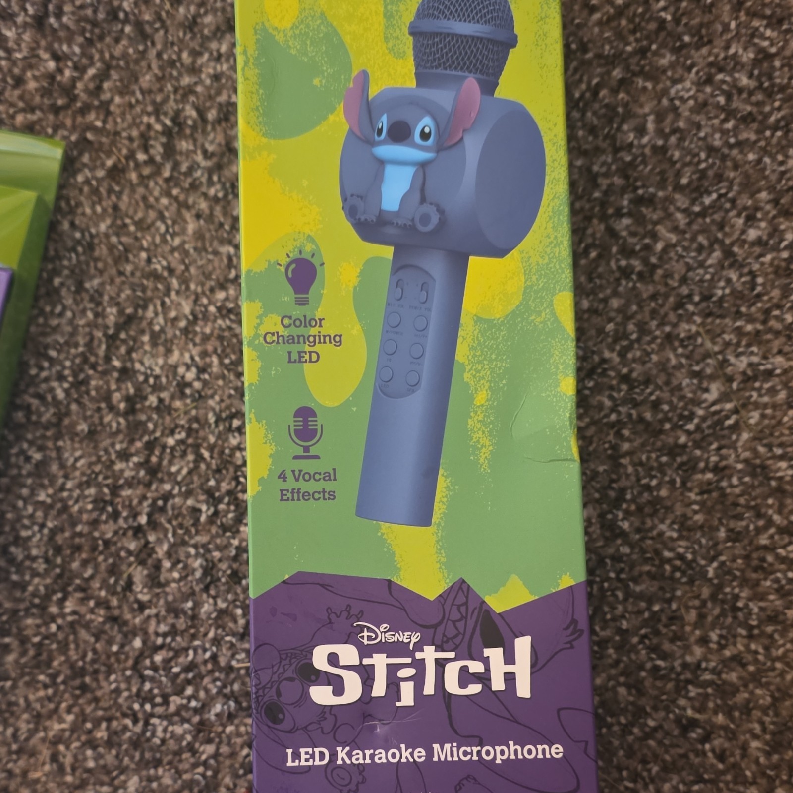 Disney Stitch Bluetooth Karaoke Microphone, Color-Changing LED, Vocal Effects