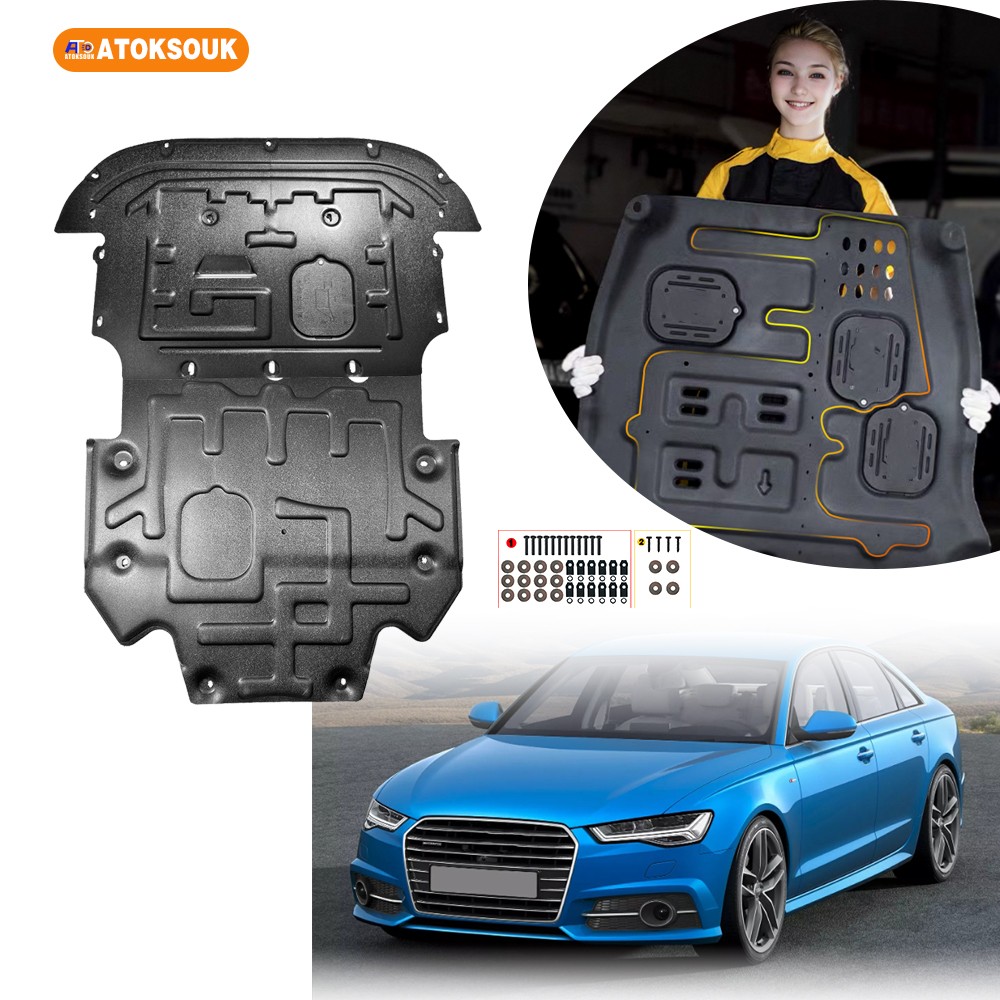 2Pcs Engine Skid Plate For 2012-2018 Audi A6 Under Splash Shield Heavy Duty