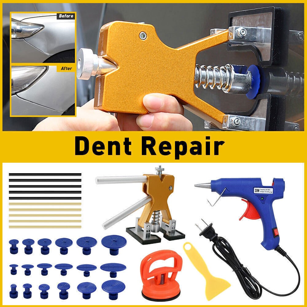 32 PCS Dent Paintless Car Puller Remov Dint Lifter Hail Damage Repair Tool Kit