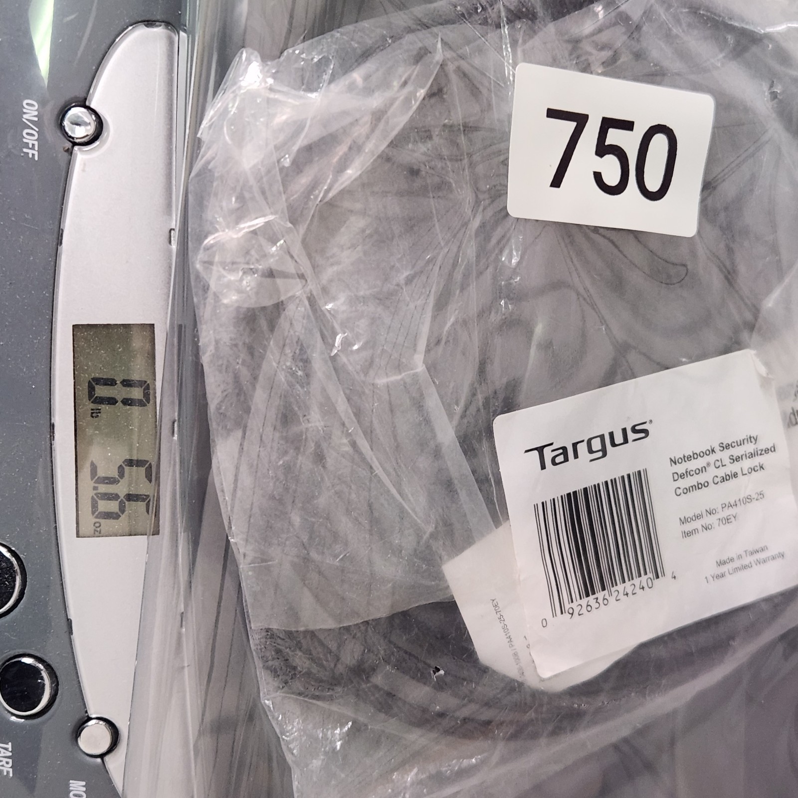 Targus Notebook Security DEFCON CL Serialized Combo Cable Lock Model: PA410S-25