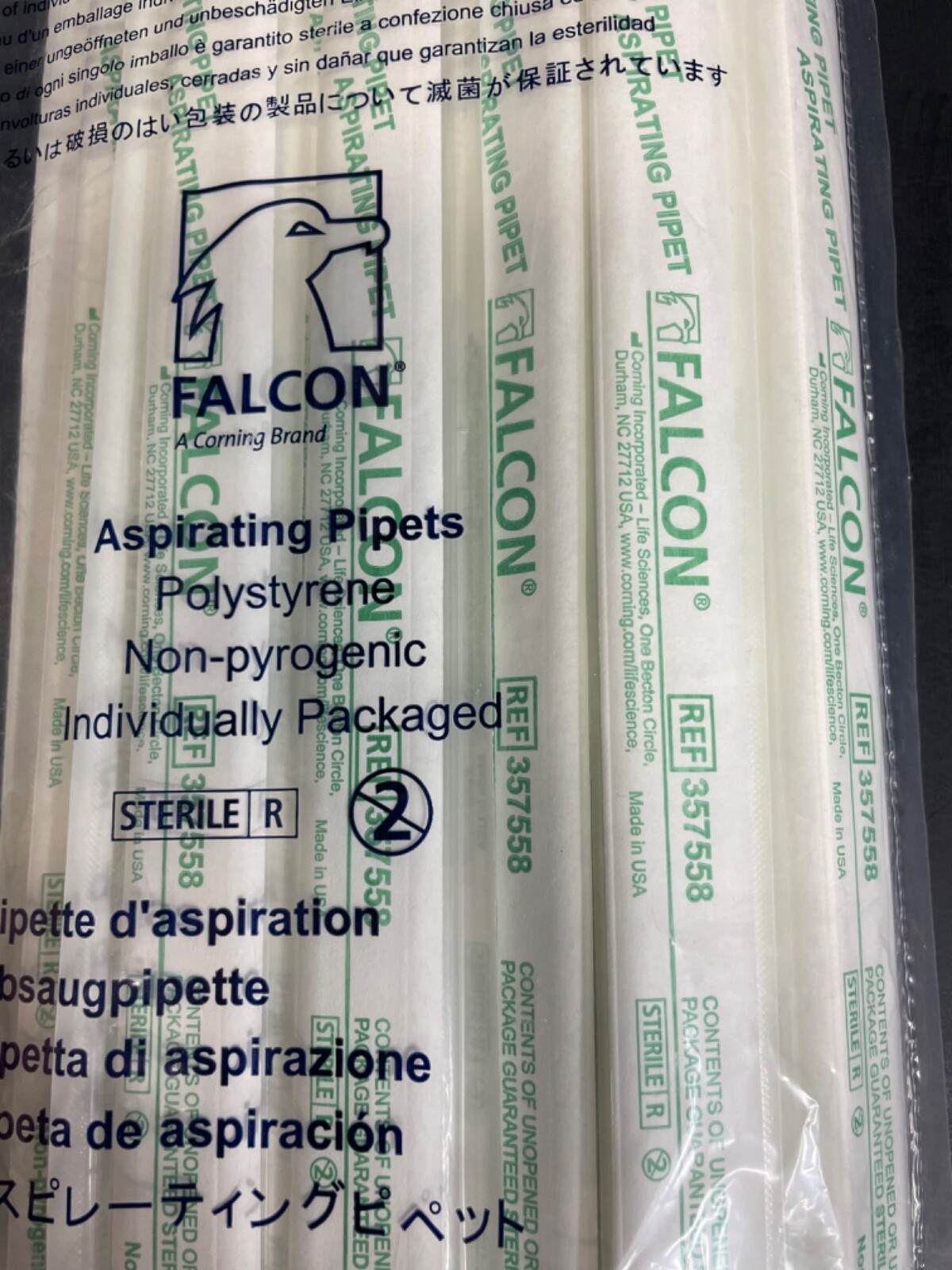 Falcon Serological Pipette 50 ml with Plug PS Total of 100 Pipets